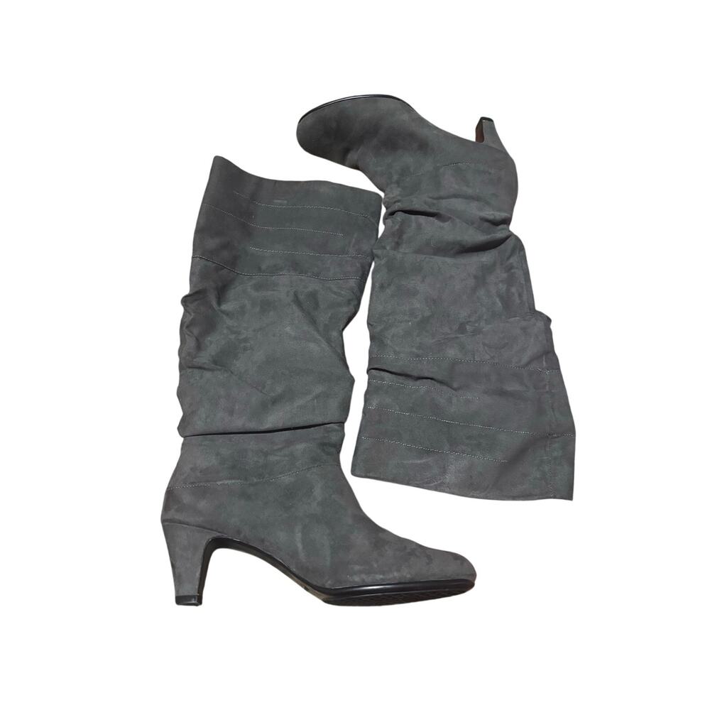 Aerosols 8m Running play grey fabric rushed 1” heeled boot euc box stored